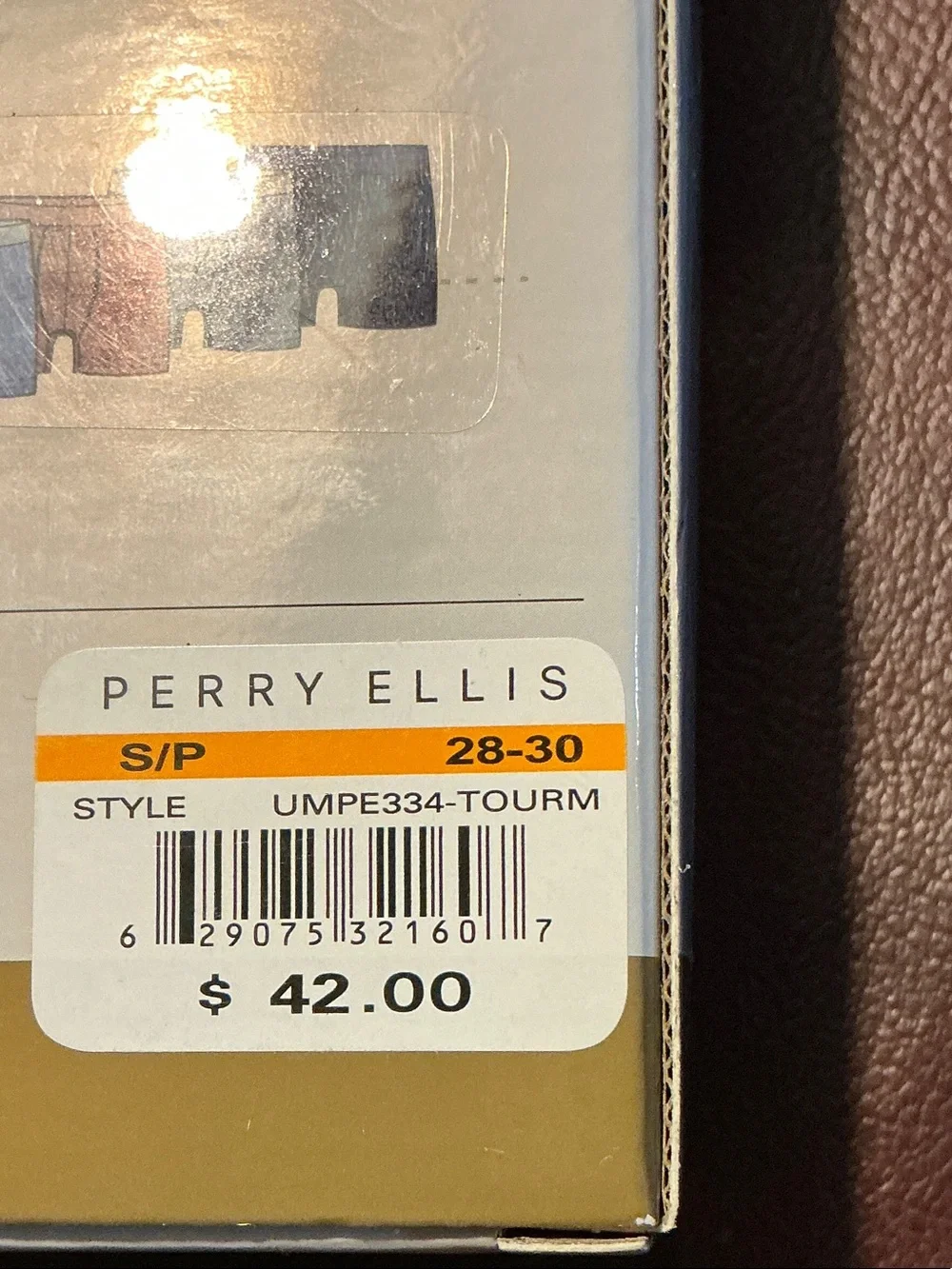 Perry Ellis 4-Pack Boxer Briefs - Light Blue, Tan, Sage, Navy